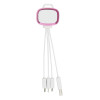 Pink Branded 3 in 1 Cables